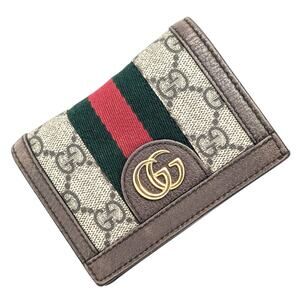 GUCCI Ophidia GG Supreme Compact Wallet